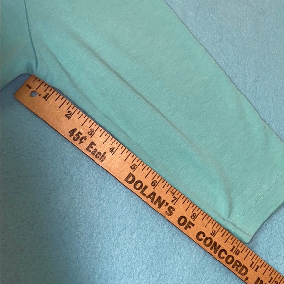 BLAIR V-neck top 3/4 sleeves light turquoise blue color soft cotton NEW size M - Picture 9 of 9